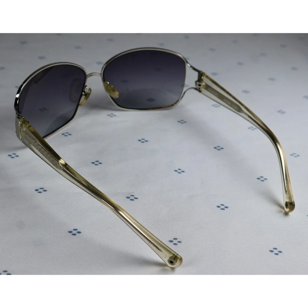 Coach ALYSSA S565 Crystal Sunglasses Designer Silver Frames Eyewear Women's Y2K‎ - Picture 9 of 13
